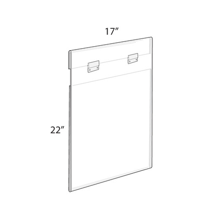 AZAR DISPLAYS 17"W x 22"H Wall Mounted Poster Frame. Mounting Hardware Included. 182737